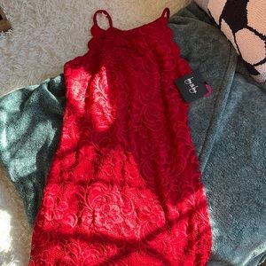 By By red lace dress, Size 7